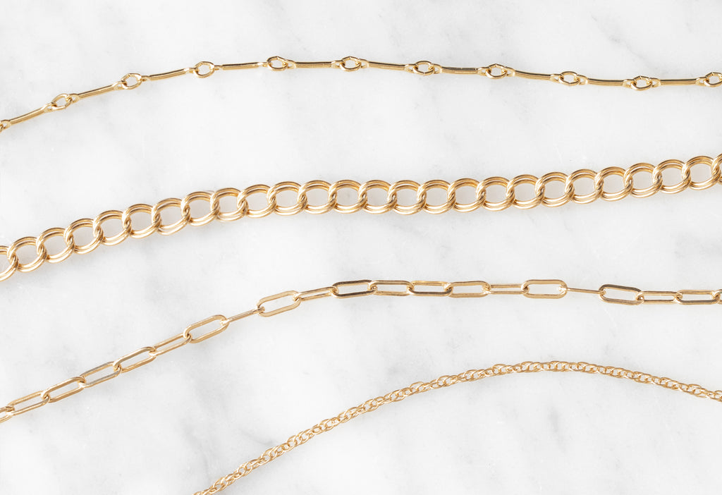 Anklet Chains On Marble