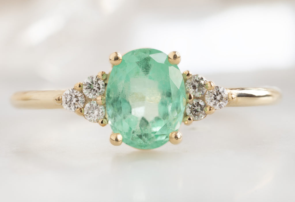 The Ivy Ring with an Oval-Cut Emerald