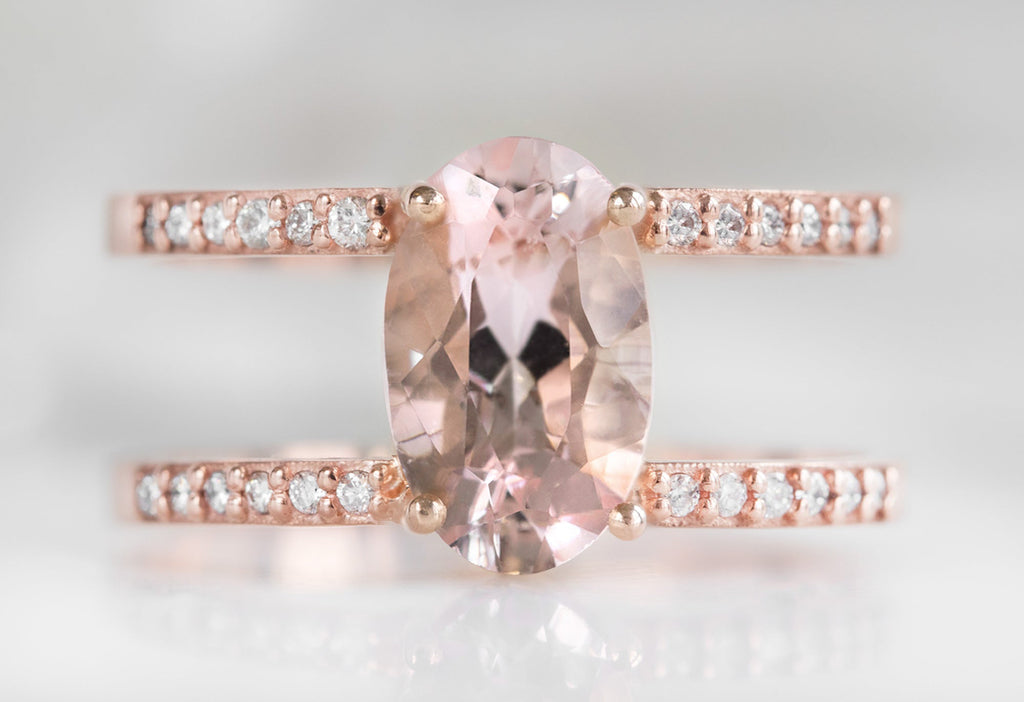 The Poppy Ring with an Oval-Cut Morganite